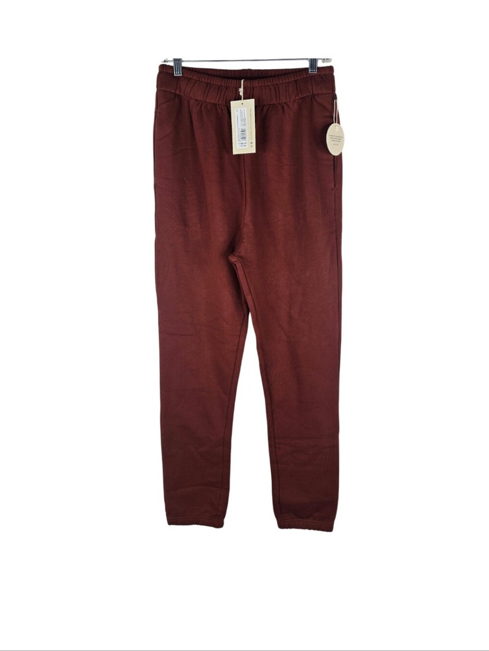 Pact Womens Small One For All Unisex Mahogany Dark Burnt Orange Sweatpants